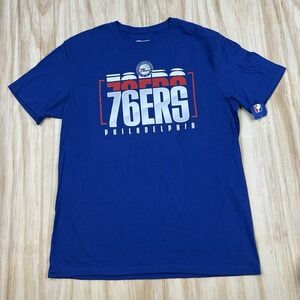 Philadelphia 76ers NEW Short Sleeve Blue Men's NBA Performance T-shirt L Gift